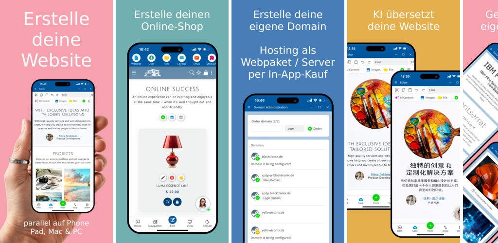 bluetronix CMS - PC, Mac, Pad, Phone